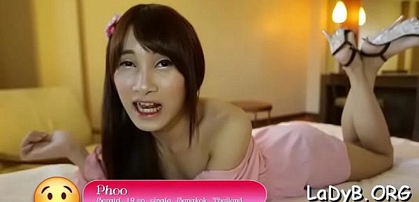  Big one-eyed monster for a lustful asian tranny